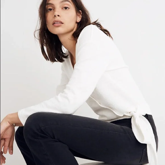 Madewell Texture & Thread Wrap Top - Picture 4 of 7